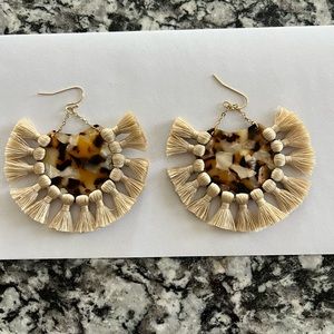 Tortoise Fringe Earrings